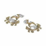 Freedom gold-tone crab drop earrings 40mm, UK version