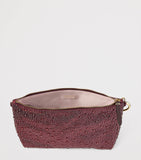 Jimmy Choo crystal-embellished satin clutch bag, imported from the UK
