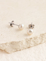 Next Sterling Silver Freshwater Pearl Stud Earrings- Buy online at McGrocer