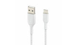 Argos Belkin 15W USB-A to USB-C Braided Cable White 2m- Buy online at McGrocer