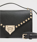Valentino Garavani Rockstud shoulder bag H10cm x W21.5cm (British brand)