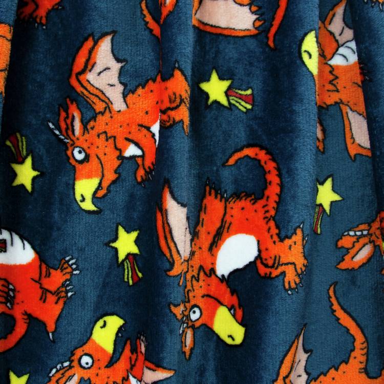 Zog blue fleece throw 150x100cm - British product
