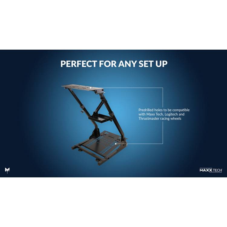 Maxx Tech racing wheel stand black - British product