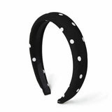 Freedom white polka dot headband - British product