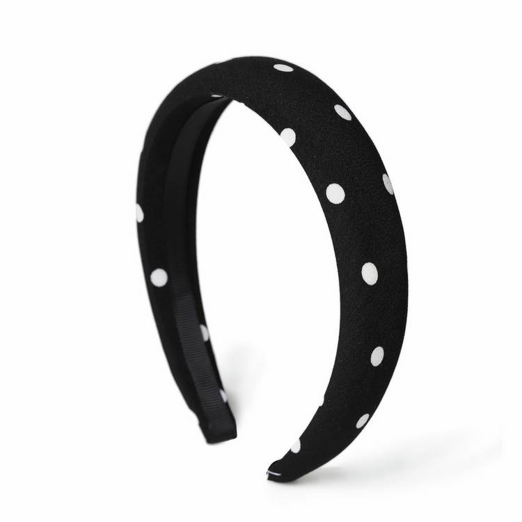 Freedom white polka dot headband - British product