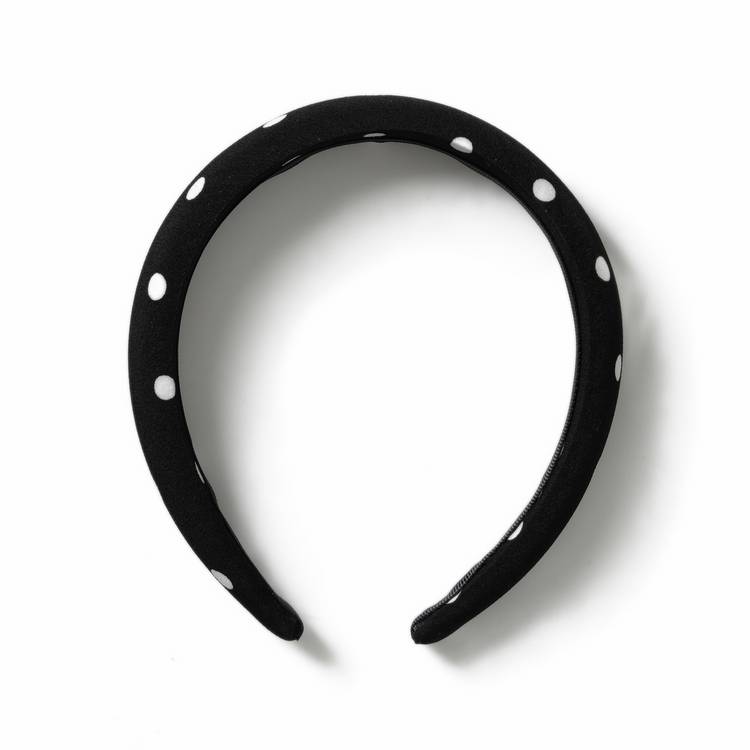 Freedom white polka dot headband - British product