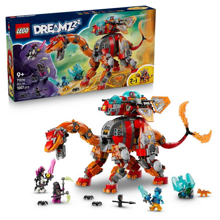 LEGO DREAMZzz Dino Jet 2in1 building toy 1007 pieces, imported from the UK