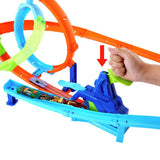 Hot Wheels Rapid Launch Cyclone track set with car, imported from the UK