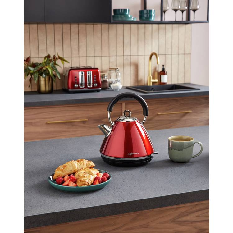 Morphy Richards Accents Pyramid Kettle in Red, British brand