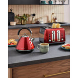 Morphy Richards Accents Pyramid Kettle in Red, British brand