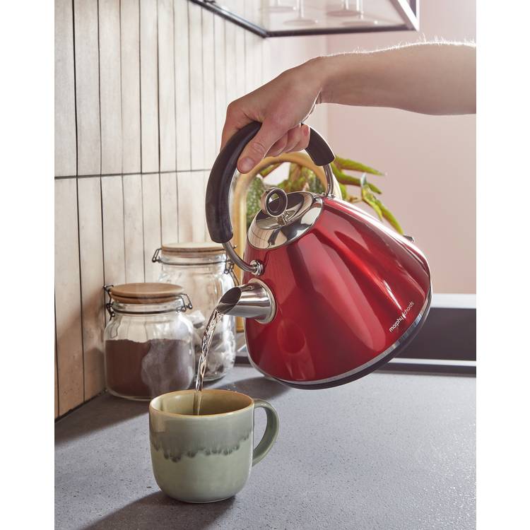 Morphy Richards Accents Pyramid Kettle in Red, British brand