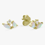 Argos Revere Gold Plated Sterling Silver Dainty Opal Stud Earrings- Buy online at McGrocer