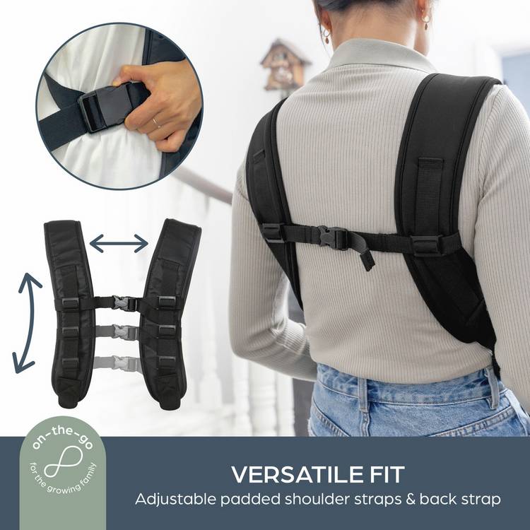 Dreambaby 3-in-1 front and rear facing baby carrier black (British brand)