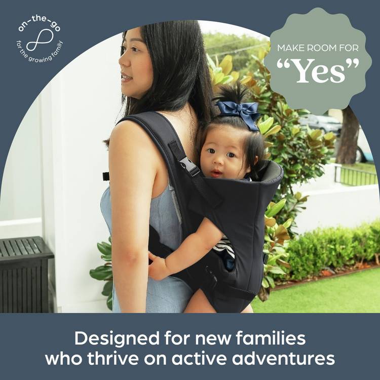 Dreambaby 3-in-1 front and rear facing baby carrier black (British brand)