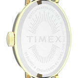 Timex Cavatina watch white dial black leather strap - British product