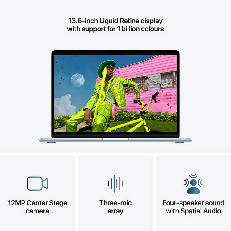 Apple MacBook Air 13in M5 16GB 1TB Sky Blue, imported from the UK