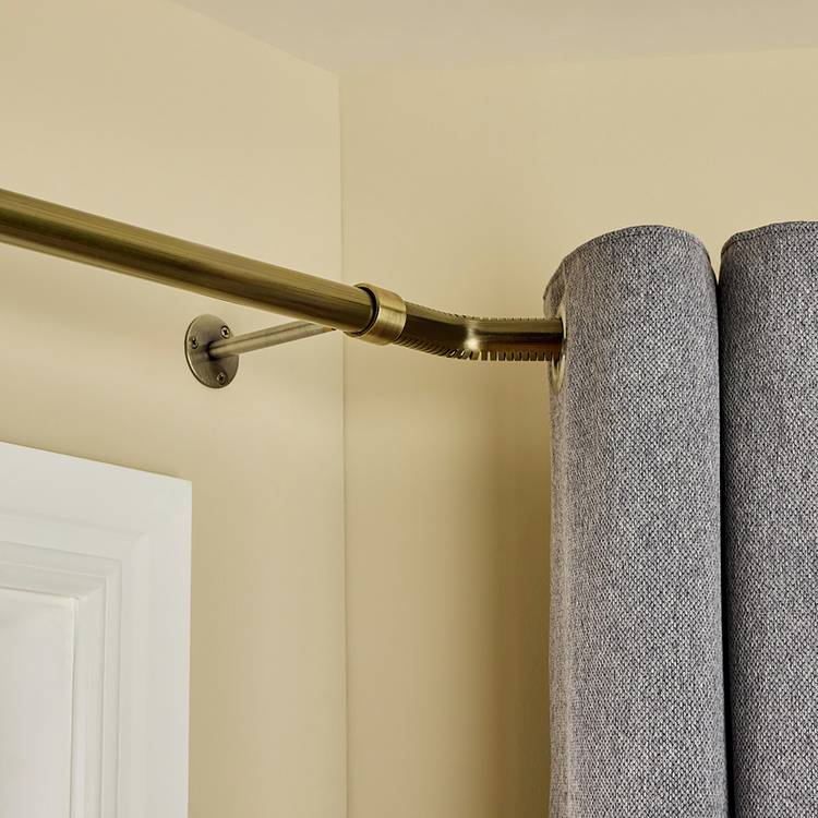 Argos Home antique brass bay curtain pole 400cm, UK version