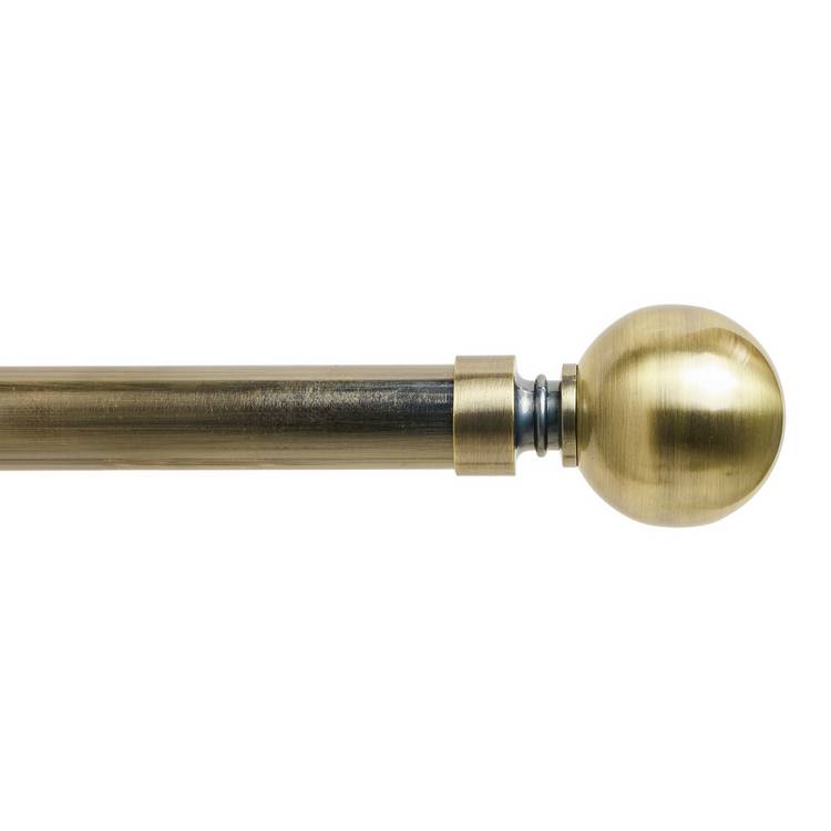 Argos Home antique brass bay curtain pole 400cm, UK version