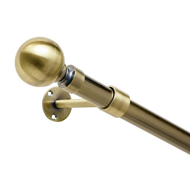 Argos Home antique brass bay curtain pole 400cm, UK version