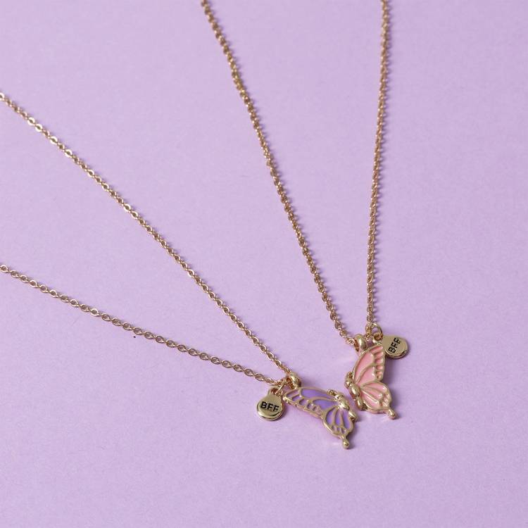 Flitzy Kids butterfly charm necklace set of 2, imported from the UK