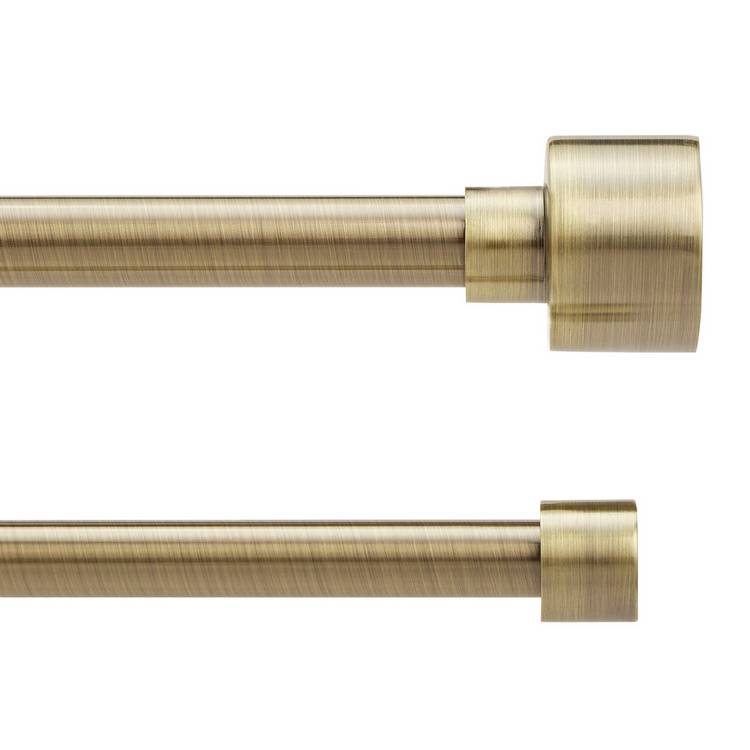 Argos Home antique brass double curtain pole 165-300cm (British brand)