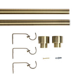 Argos Home antique brass double curtain pole 165-300cm (British brand)
