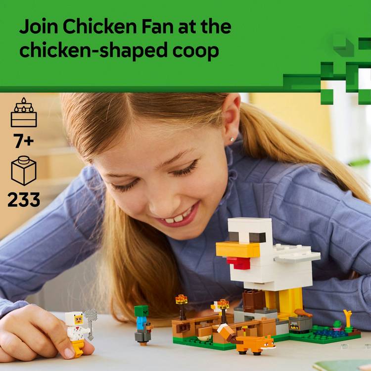 LEGO Minecraft Chicken Farm toy 233 pieces, UK version