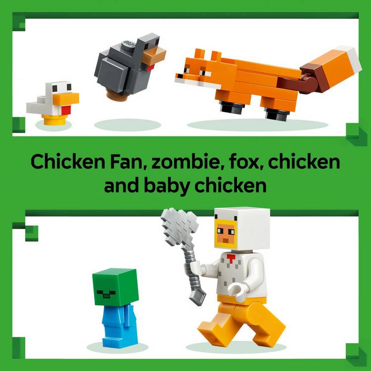 LEGO Minecraft Chicken Farm toy 233 pieces, UK version