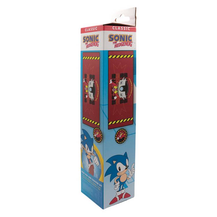 Sonic Dr Eggman deskpad and coaster set, imported from the UK
