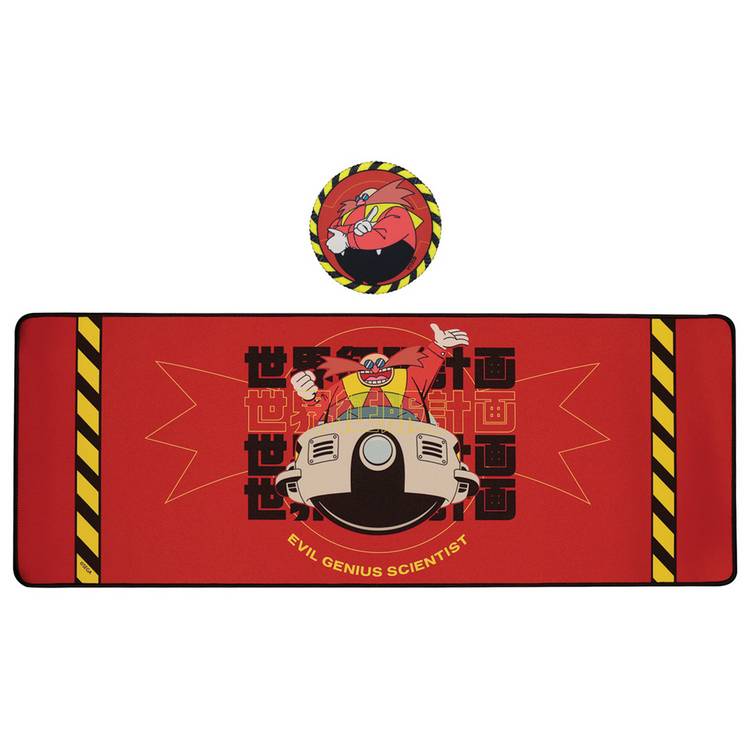 Sonic Dr Eggman deskpad and coaster set, imported from the UK