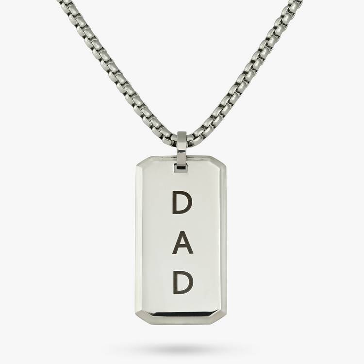 Revere dog tag pendant DAD 60cm chain, UK version