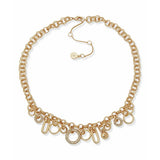 DKNY gold tone charm necklace 40cm chain - British product