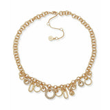DKNY gold tone charm necklace 40cm chain - British product
