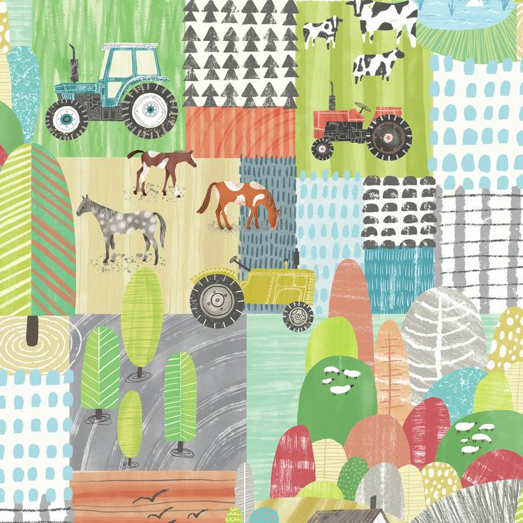 Ohpopsi Down On The Farm Sherbet wallpaper (British brand)