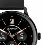 Sekonda Flex Plus smart watch with black silicone strap, UK version