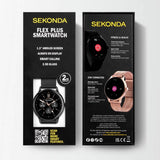 Sekonda Flex Plus smart watch with black silicone strap, UK version