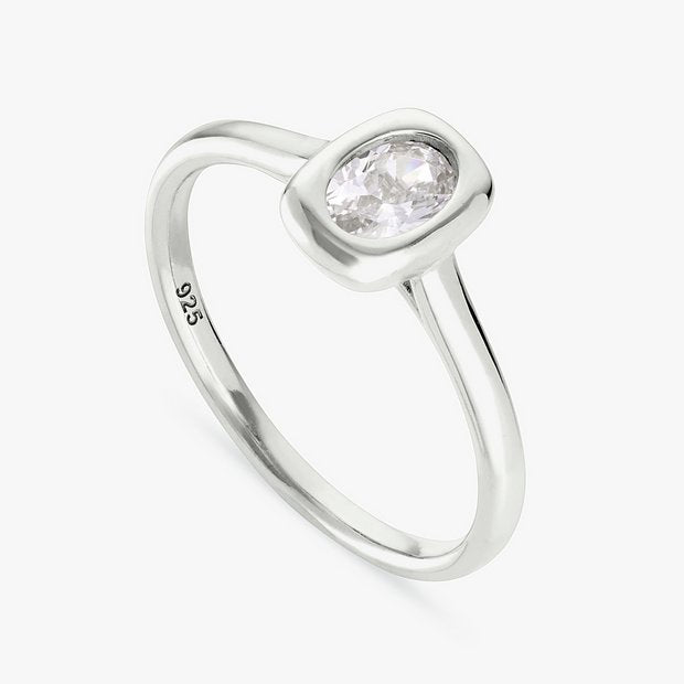 Revere sterling silver cubic zirconia ring small, UK version