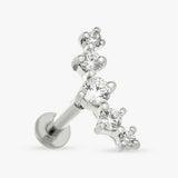 Revere crescent flatback earring sterling silver - British product