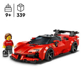 LEGO Speed Champions Ferrari SF90 car building set, 339 pieces, British brand