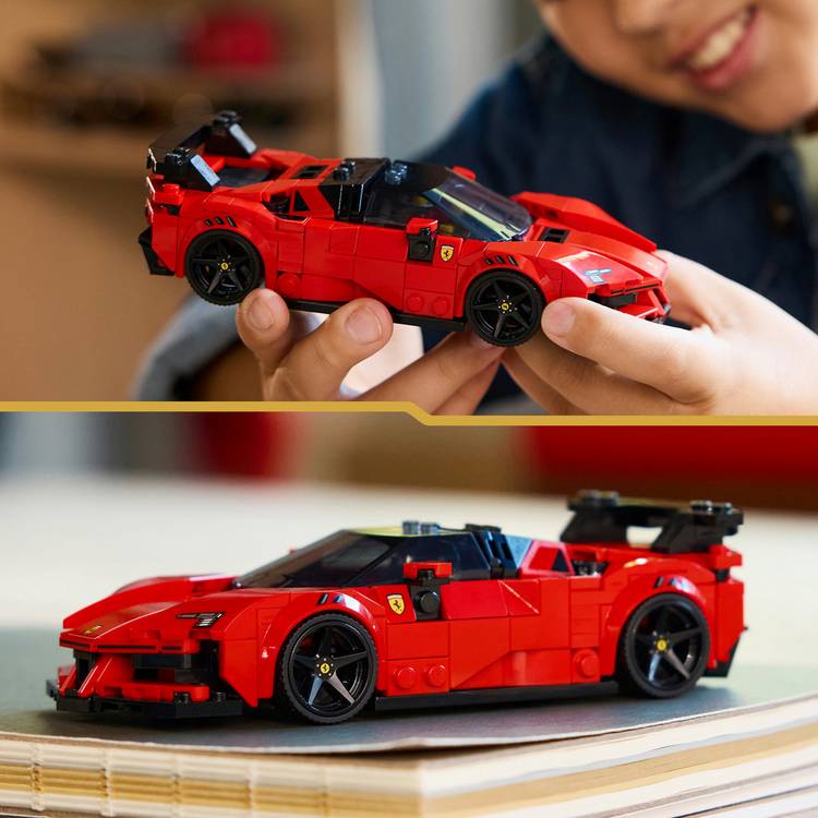 LEGO Speed Champions Ferrari SF90 car building set, 339 pieces, British brand