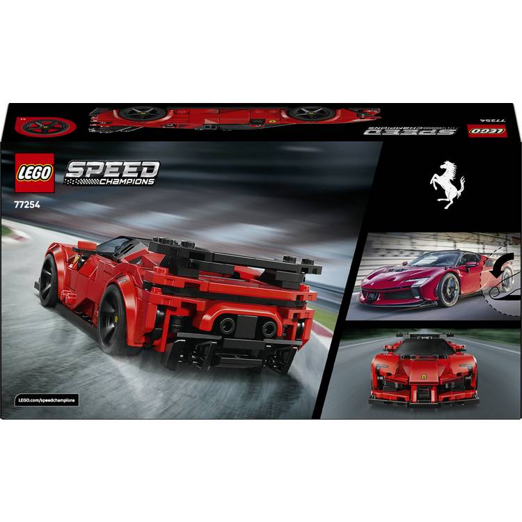 LEGO Speed Champions Ferrari SF90 car building set, 339 pieces, British brand