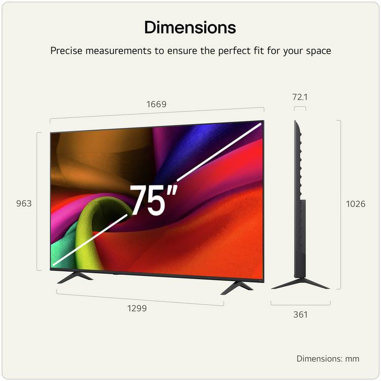 LG 75 inch 4K UHD Nano AI Smart TV, UK version