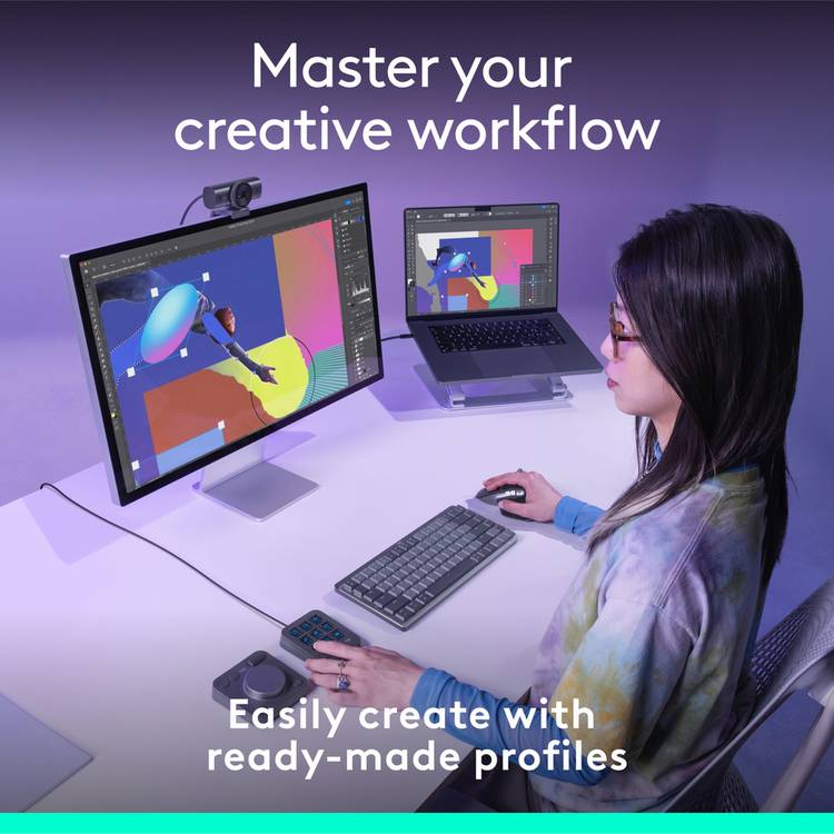 Logitech MX Creative Console with LCD keys - British product