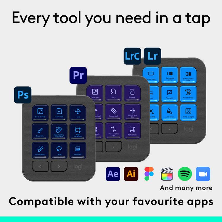 Logitech MX Creative Console with LCD keys - British product