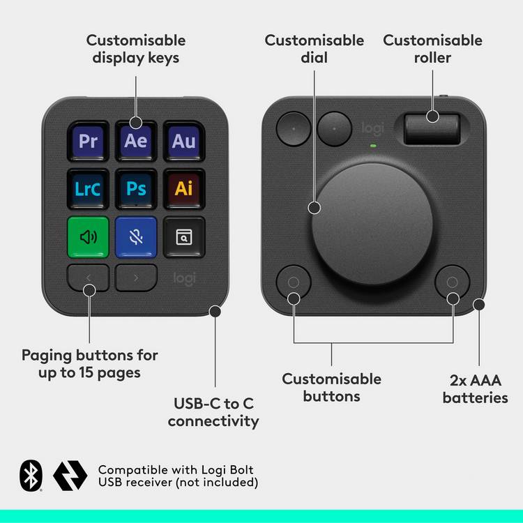 Logitech MX Creative Console with LCD keys - British product