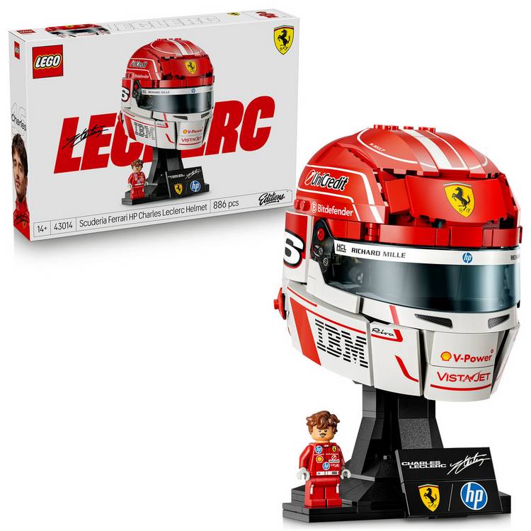 LEGO Ferrari Charles Leclerc helmet building set 43014 (British brand)