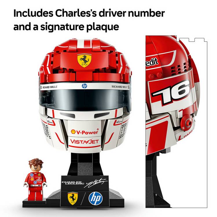 LEGO Ferrari Charles Leclerc helmet building set 43014 (British brand)
