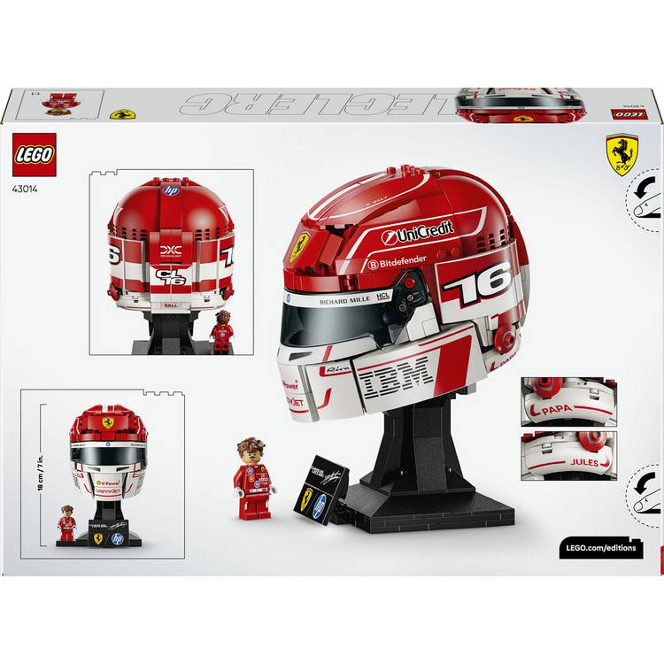 LEGO Ferrari Charles Leclerc helmet building set 43014 (British brand)