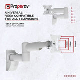 ProperAV tilt and swivel TV wall bracket 13-28 inches (British brand)