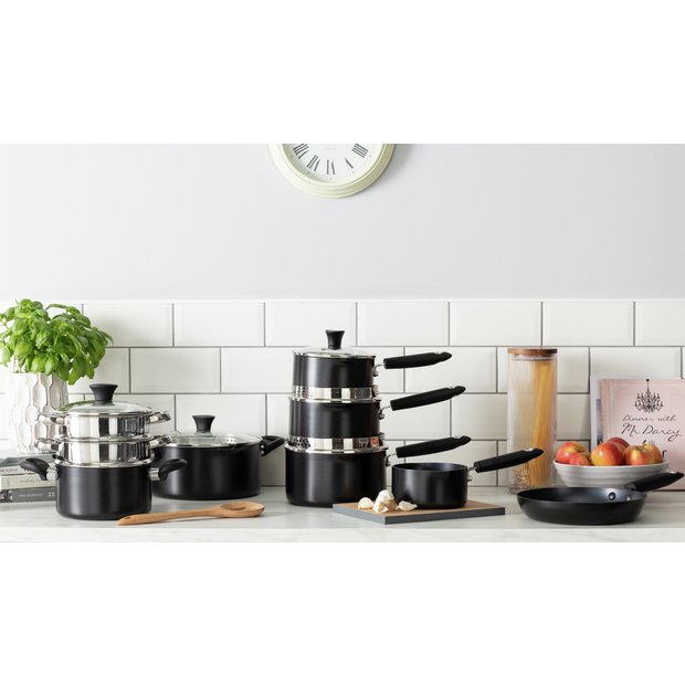 Habitat 9 piece aluminium pan set - British product